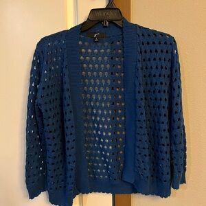 GNW Royal Blue Open-Knit Cardigan